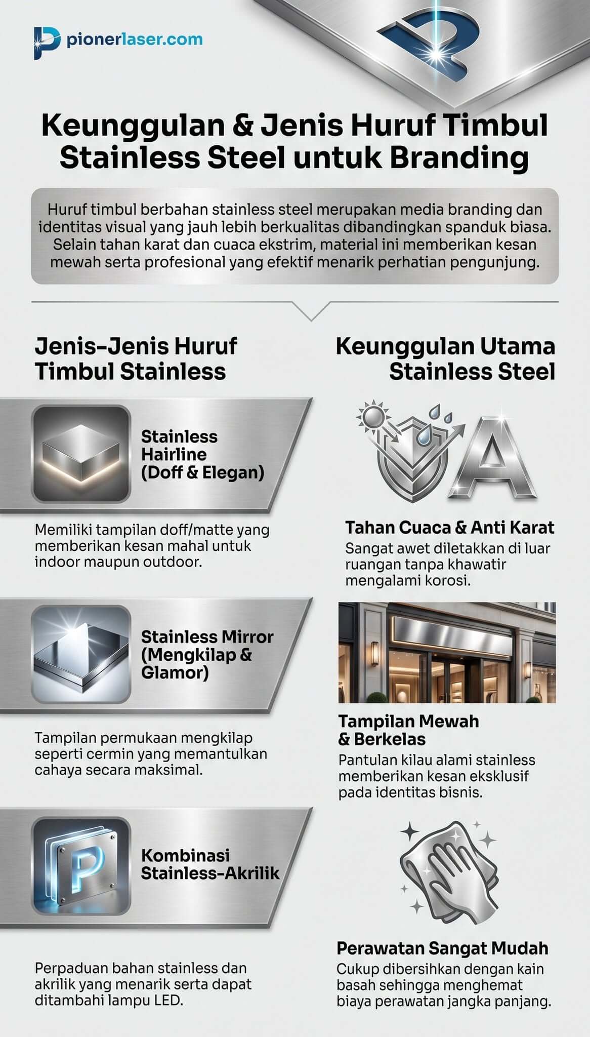 Huruf Timbul Stainless Huruf Timbul Stainless