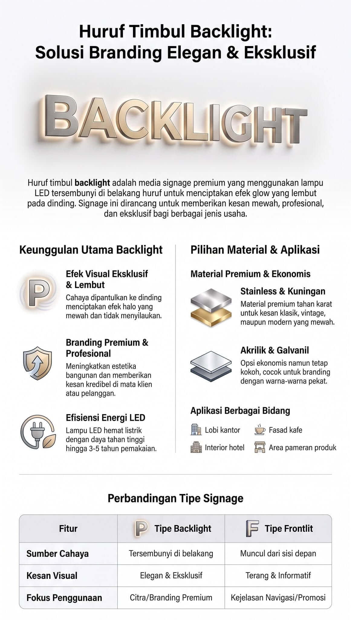 Huruf Timbul Backlight Huruf Timbul Backlight