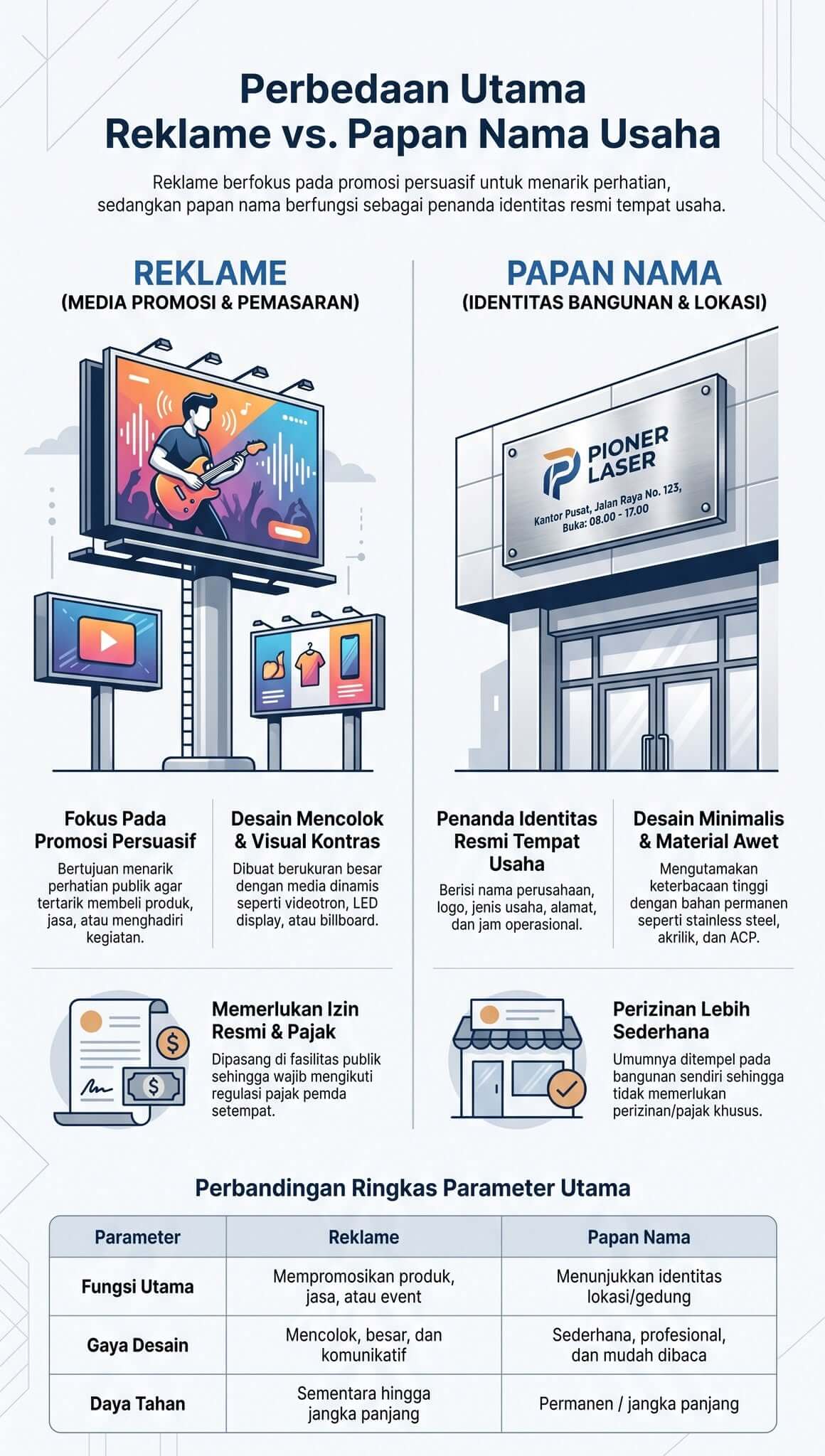 Perbedaan Reklame dan Papan Nama Perbedaan Reklame dan Papan Nama