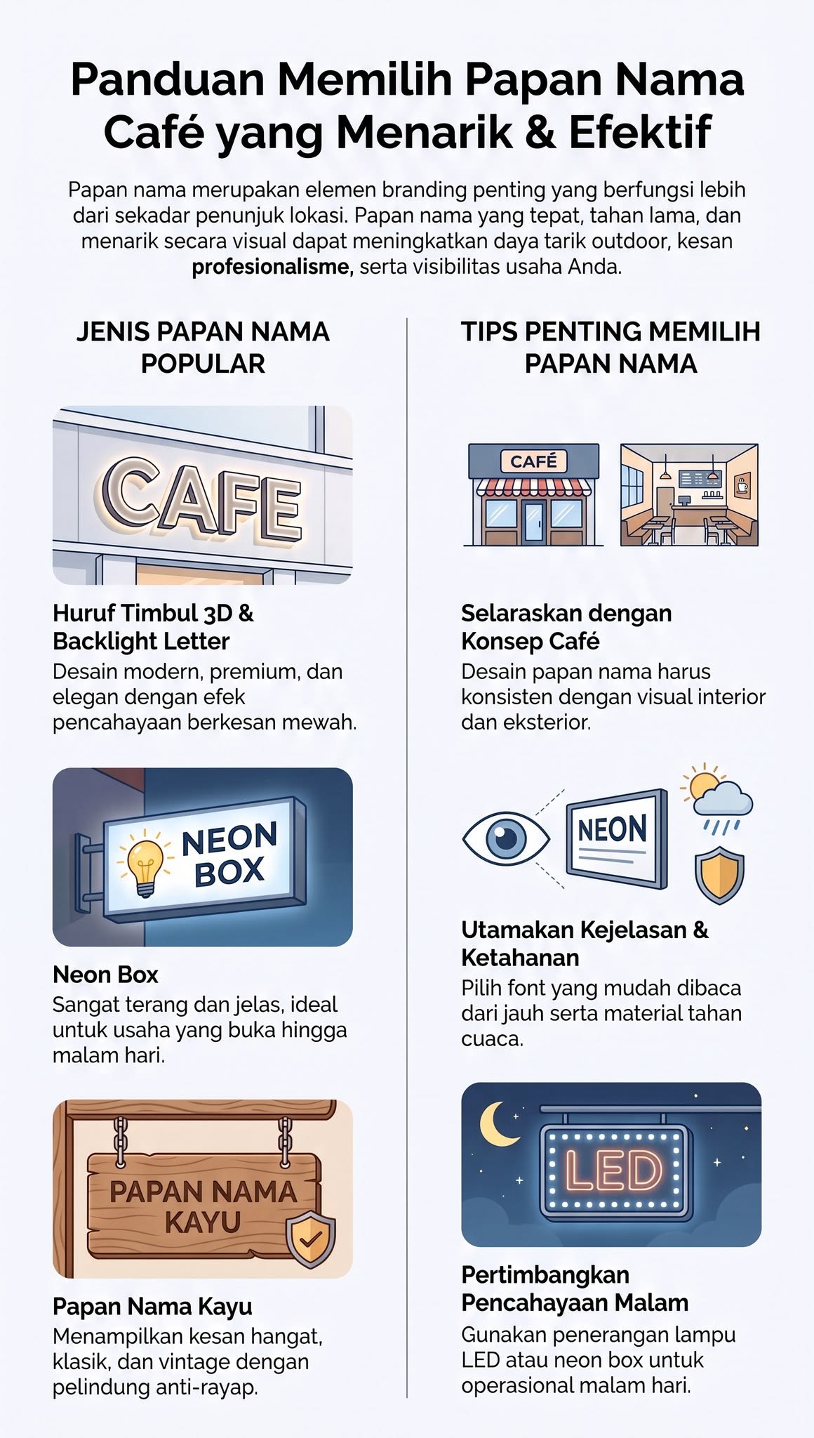Papan Nama Café Papan Nama Café