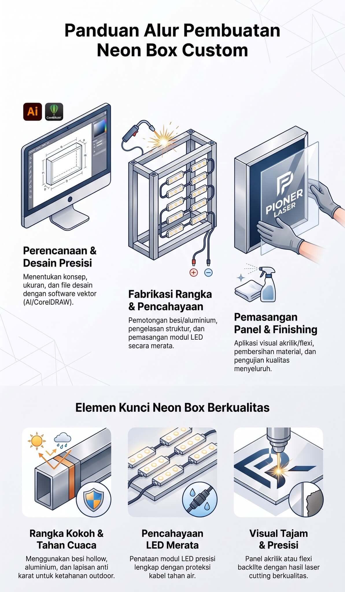 Proses Pembuatan Neon Box